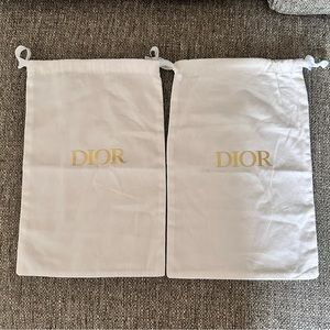EUC (2) DIOR 8.5” x 13 DUST BAGS